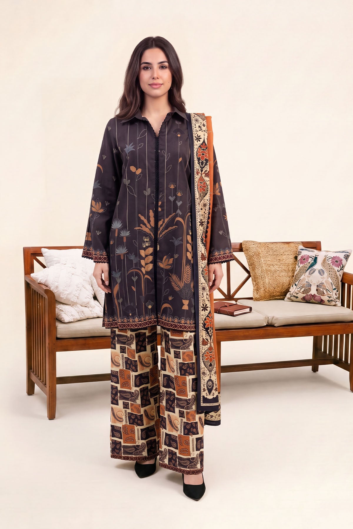 Women Printed 3 Piece Suit - DTD172