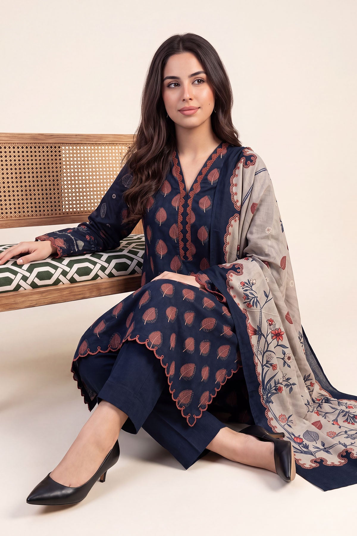 Women Printed 3 Piece Suit - DTD173