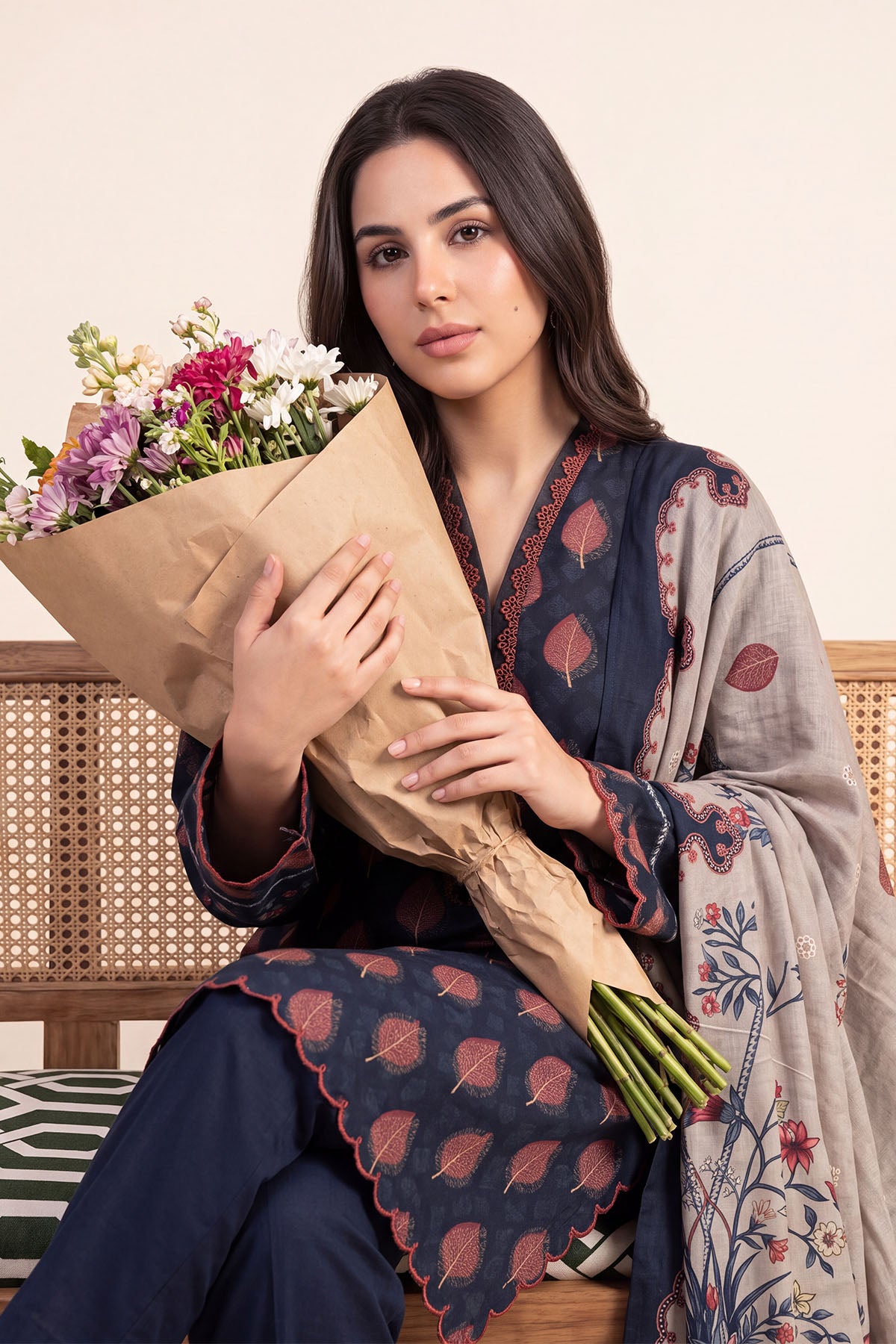 Women Printed 3 Piece Suit - DTD173