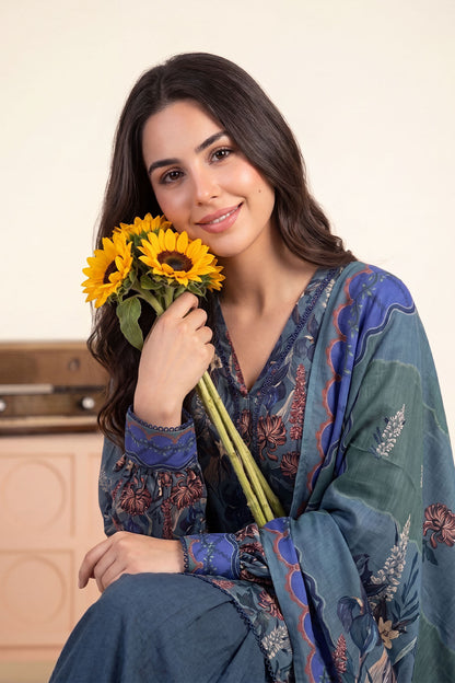 Women Printed 3 Piece Suit - DTD174