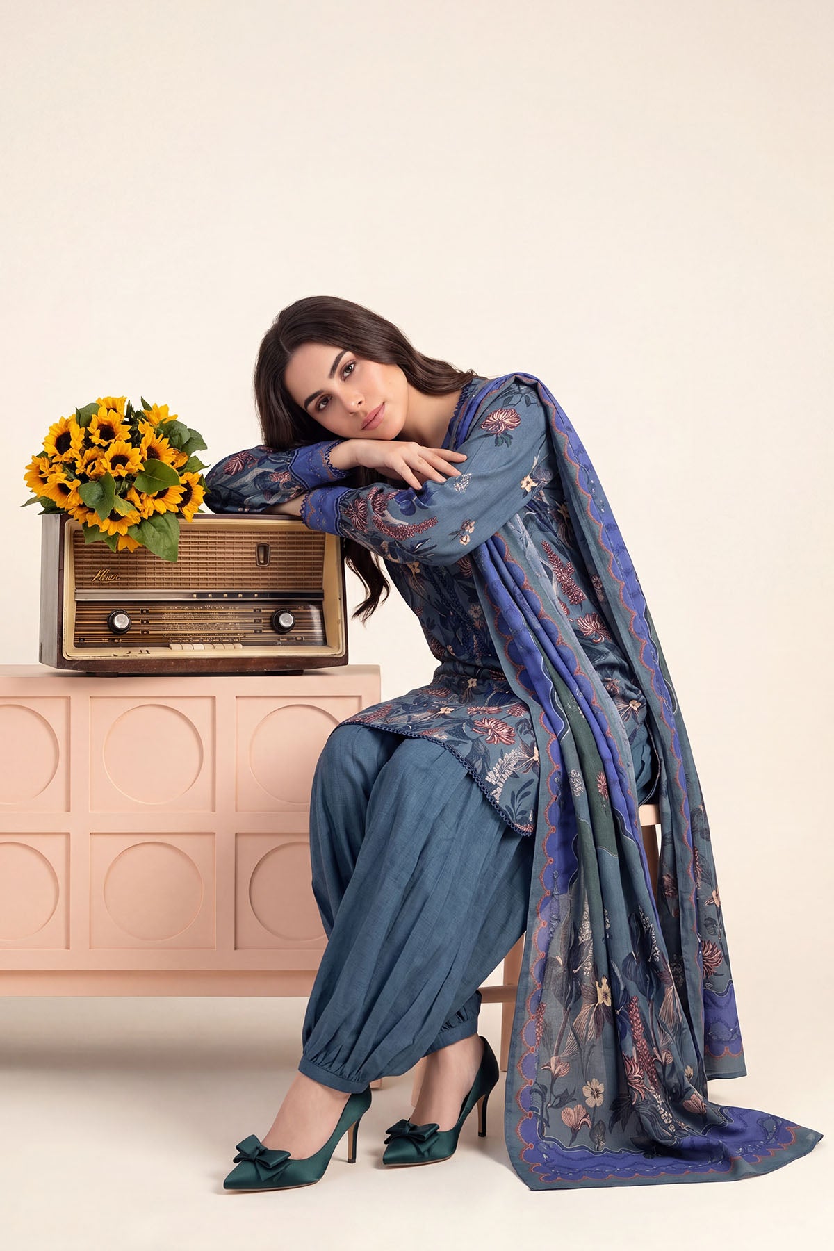 Women Printed 3 Piece Suit - DTD174