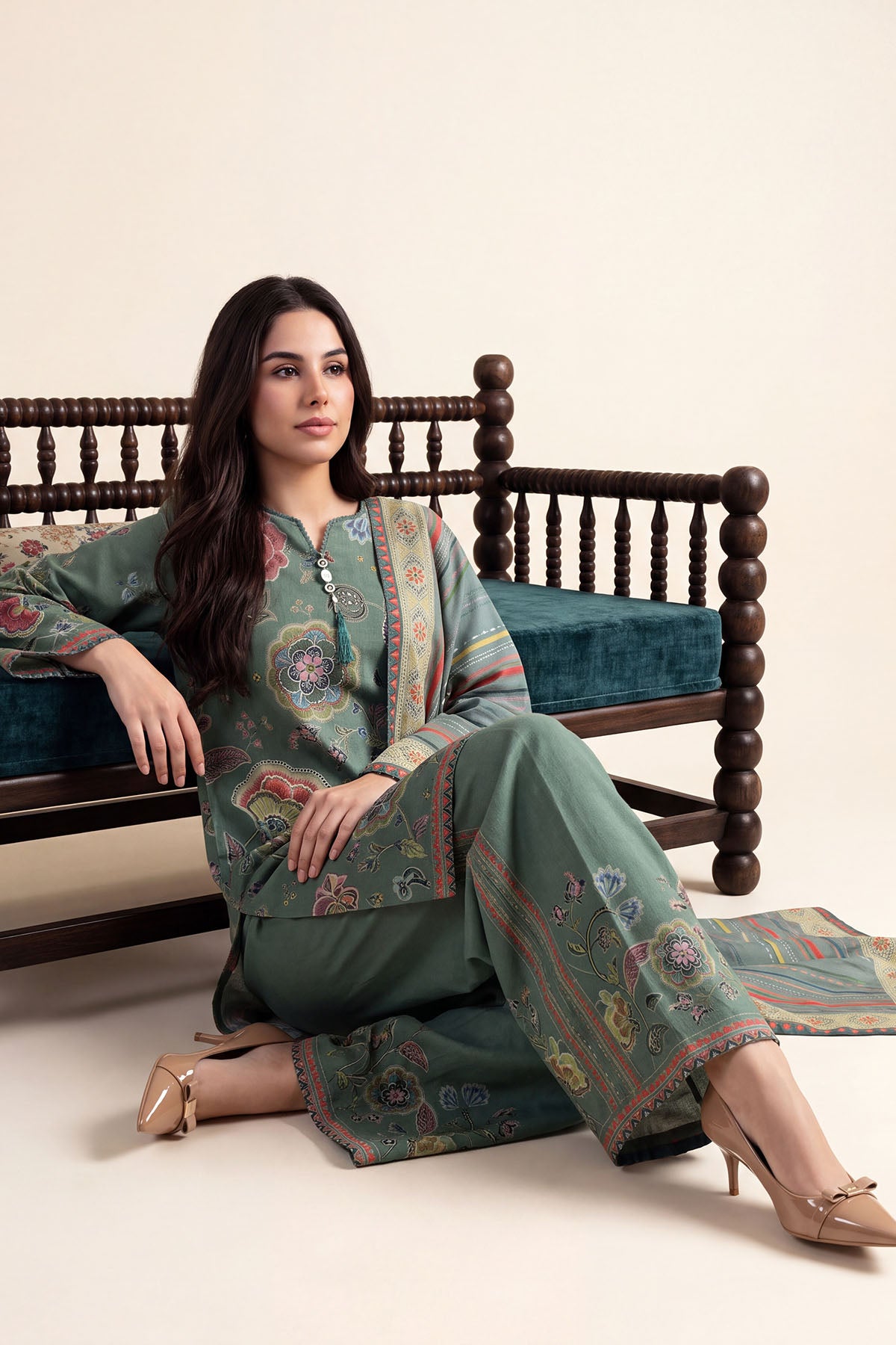 Women Printed 3 Piece Suit - DTD175
