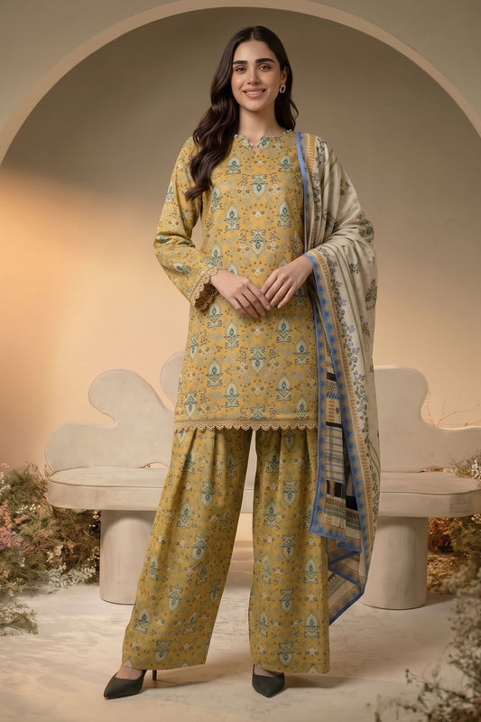Women 3 Piece Printed Suit - DTD176