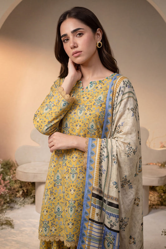 Women 3 Piece Printed Suit - DTD176