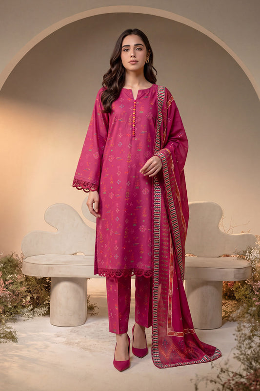 Women 3 Piece Printed Suit - DTD177