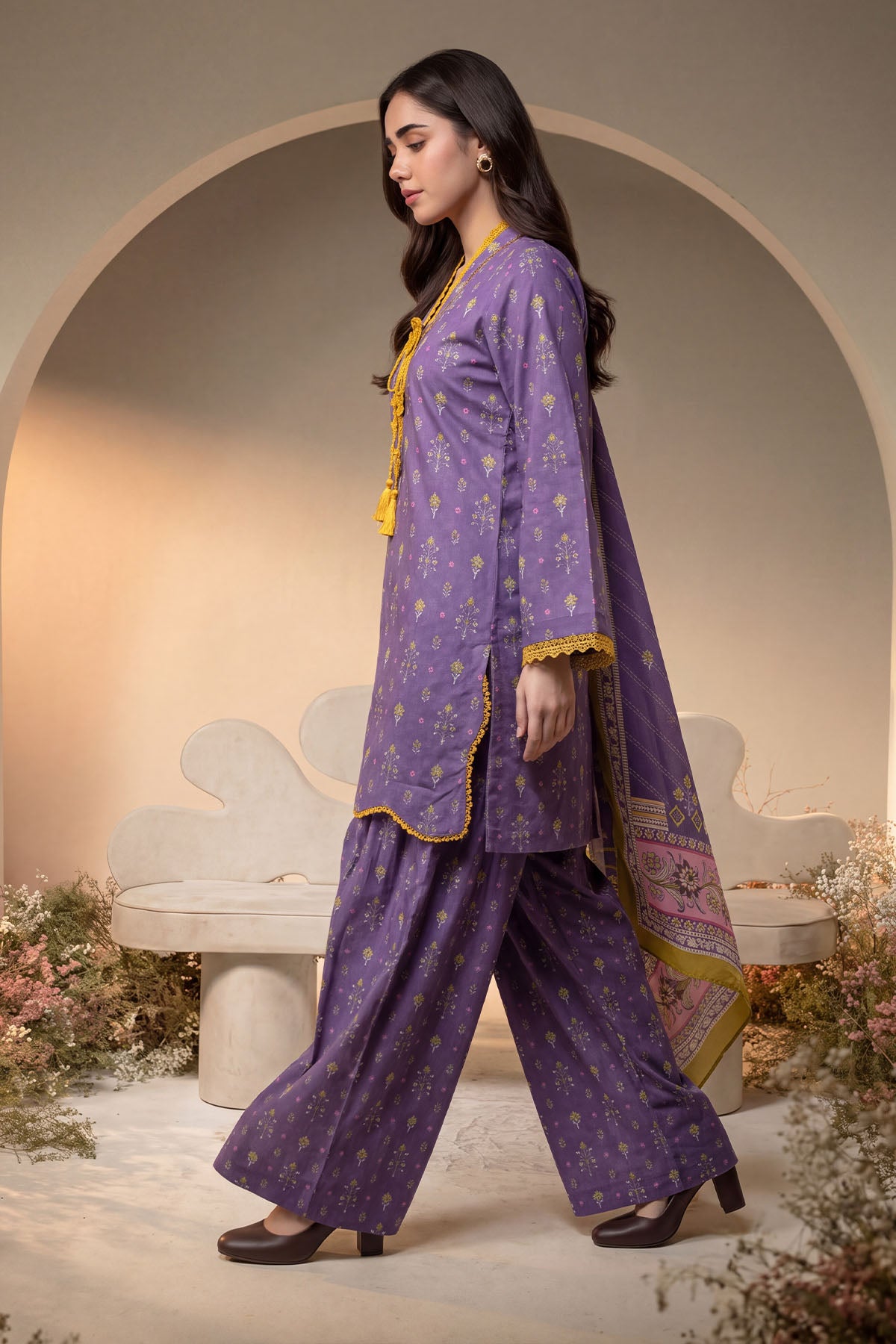Women 3 Piece Printed Suit - DTD178