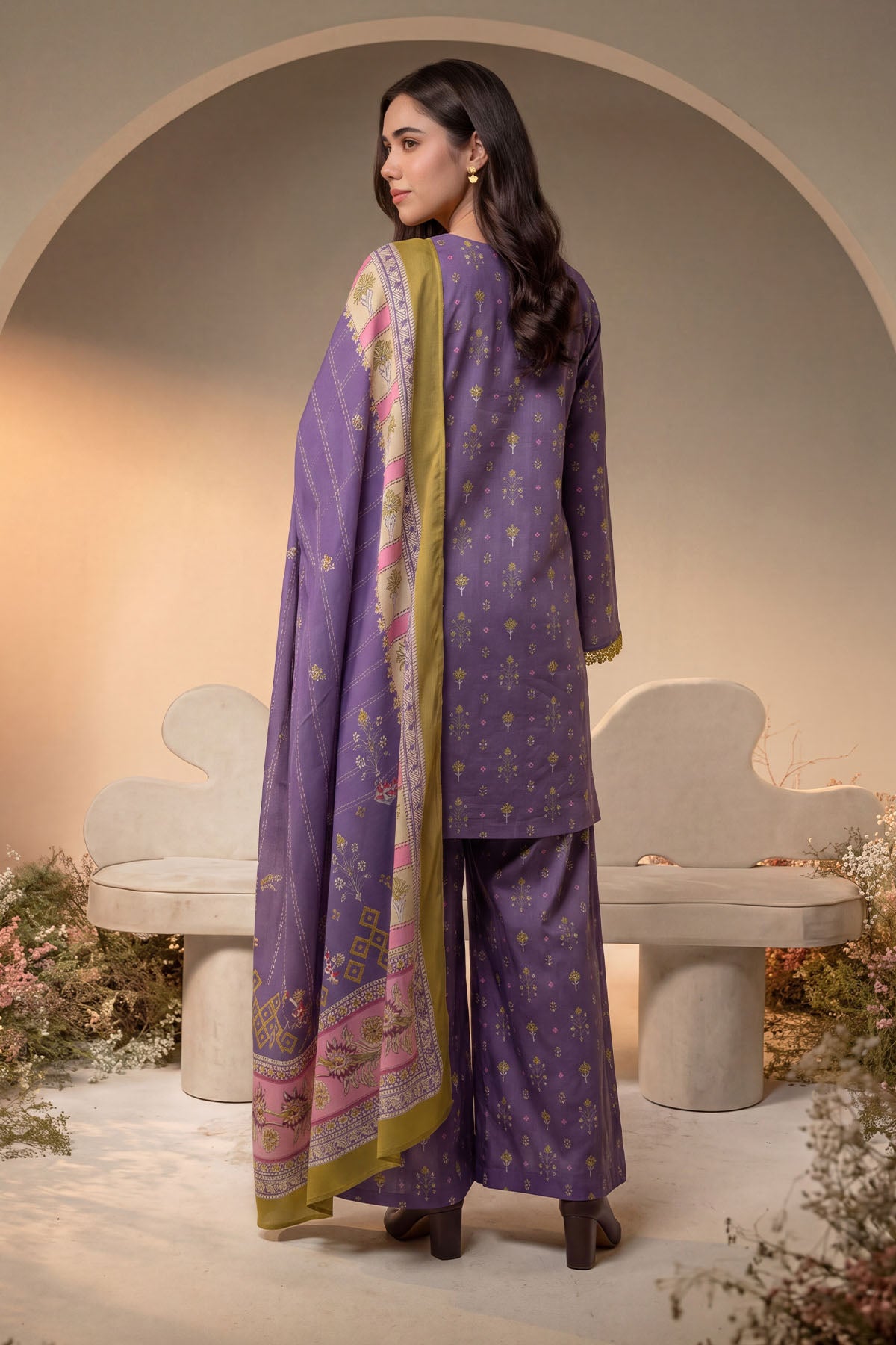 Women 3 Piece Printed Suit - DTD178