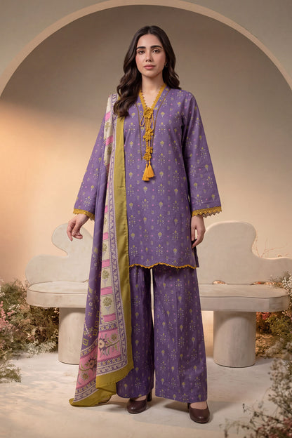 Women 3 Piece Printed Suit - DTD178