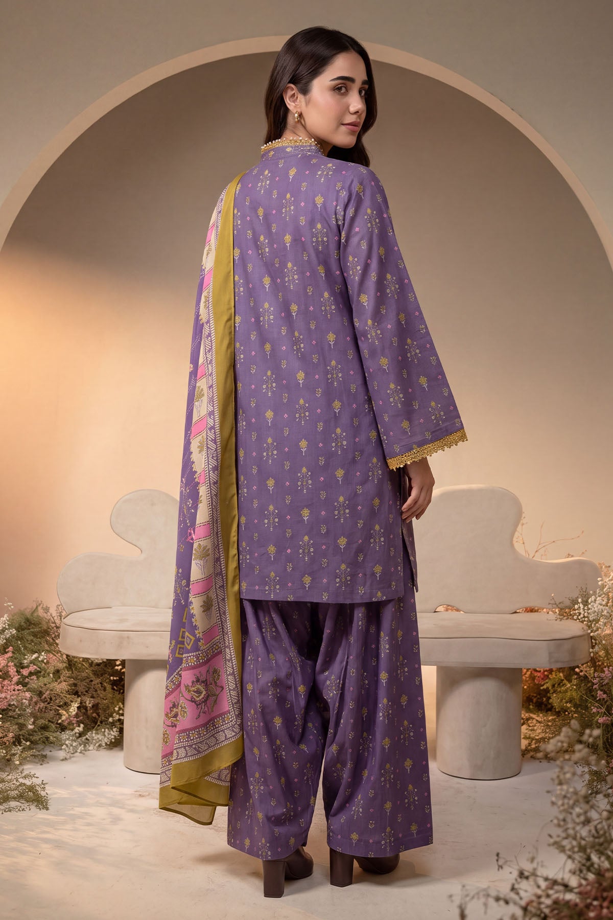 Women 3 Piece Printed Suit - DTD178