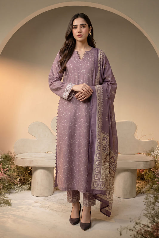 Women 3 Piece Printed Suit - DTD179
