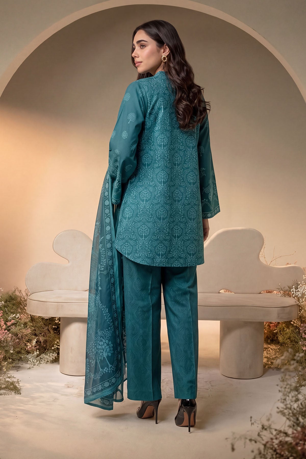 Women 3 Piece Printed Suit - DTD181