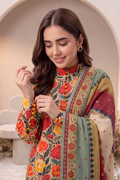 Women 3 Piece Printed Suit - DTD184