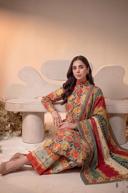 Women 3 Piece Printed Suit - DTD184