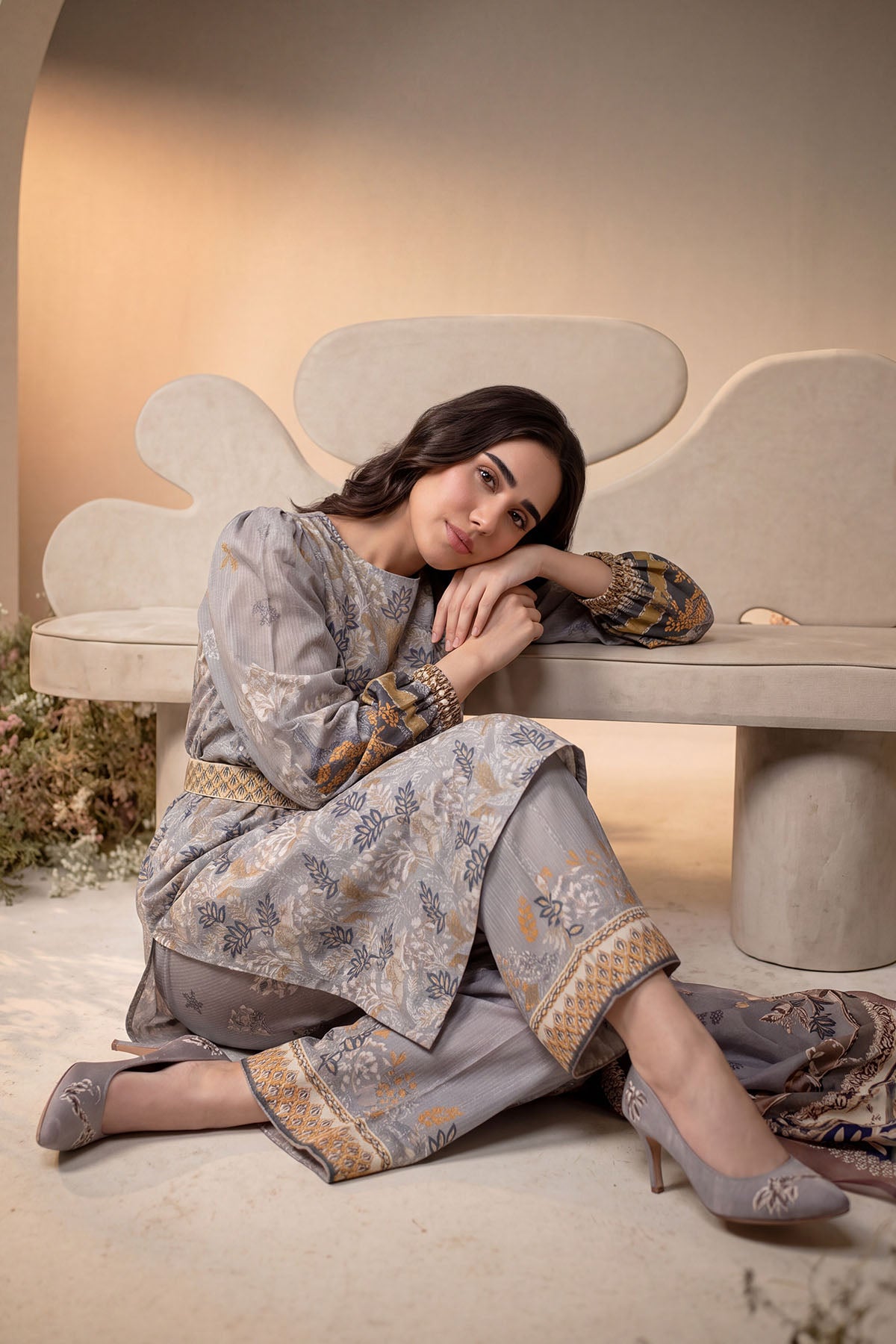 Women 3 Piece Printed Suit - DTD185