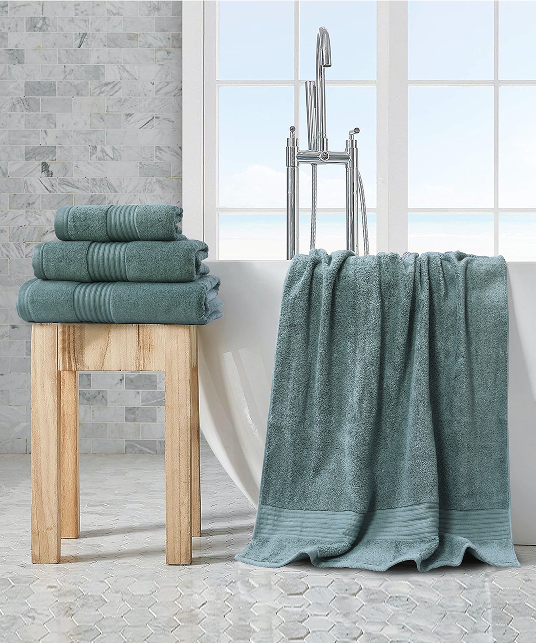 3PC Towel Set Dark Green - WIN25