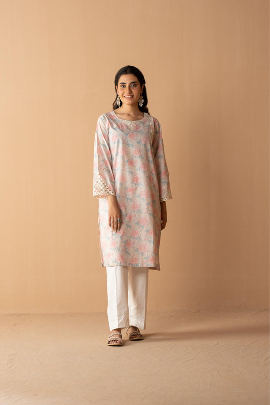 Printed Embroidered Shirt - LDS 881