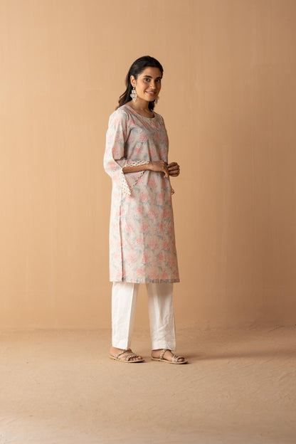 Printed Embroidered Shirt - LDS 881