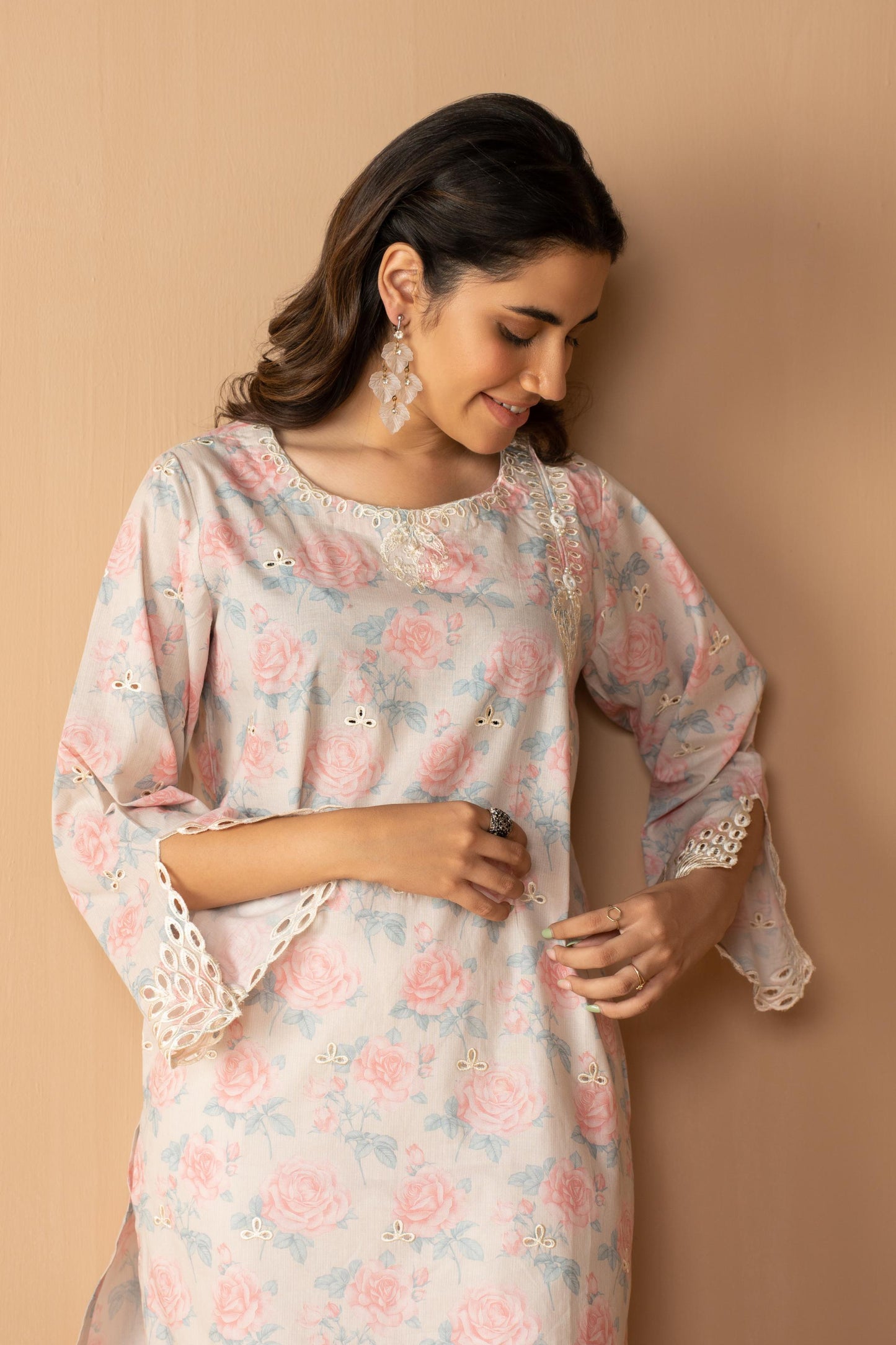 Printed Embroidered Shirt - LDS 881