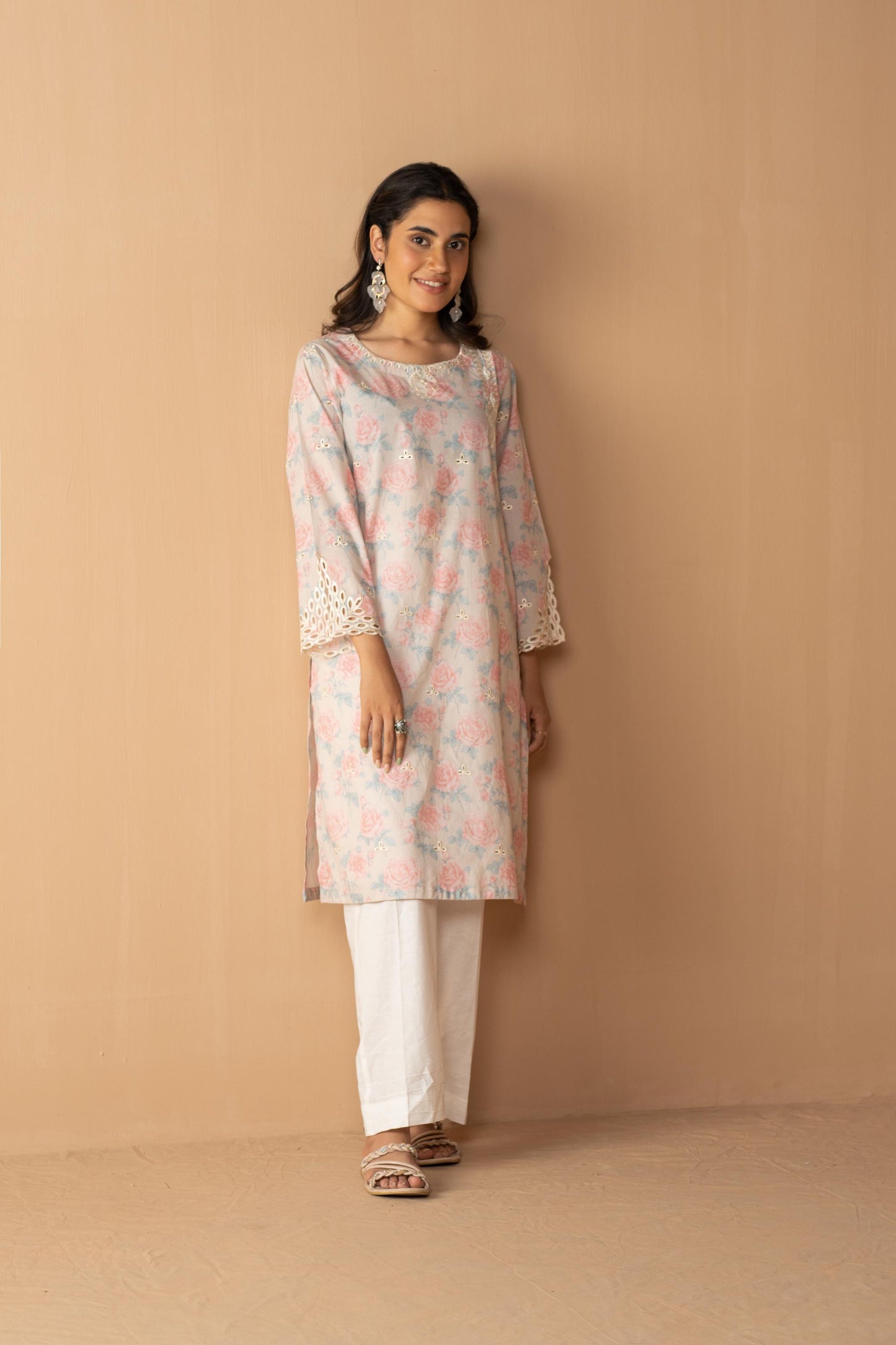 Printed Embroidered Shirt - LDS 881