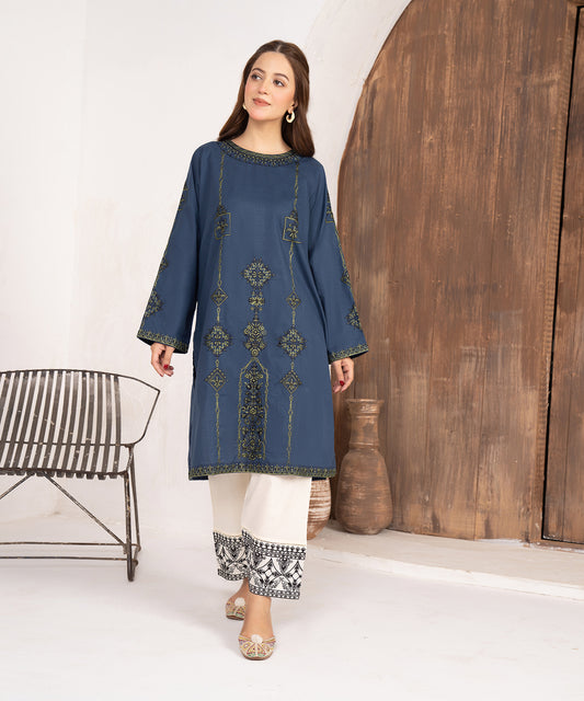 Women Solid Embroidered Shirt - LDS917