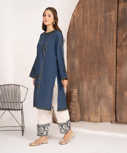 Women Solid Embroidered Shirt - LDS917