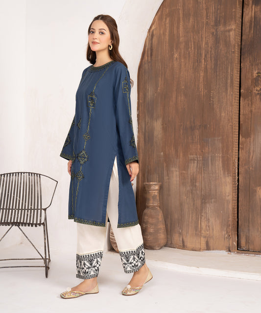 Women Solid Embroidered Shirt - LDS917