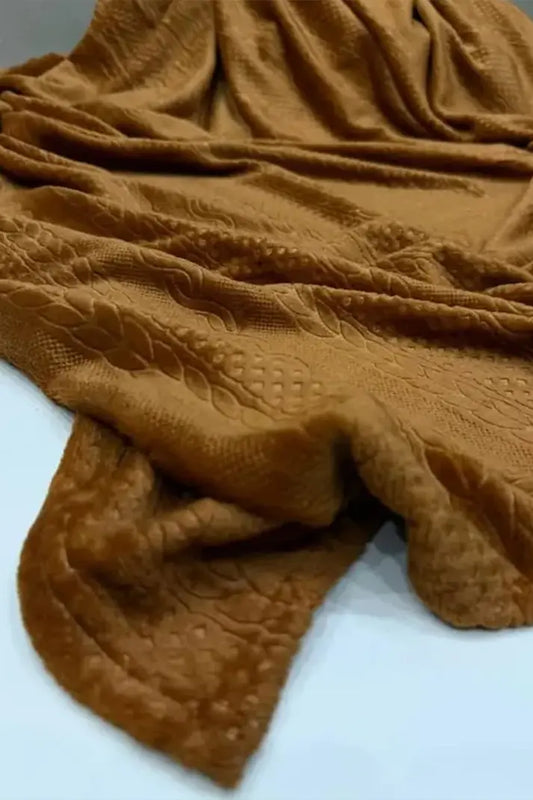 Plain Plush Blanket - Beige - FBP001