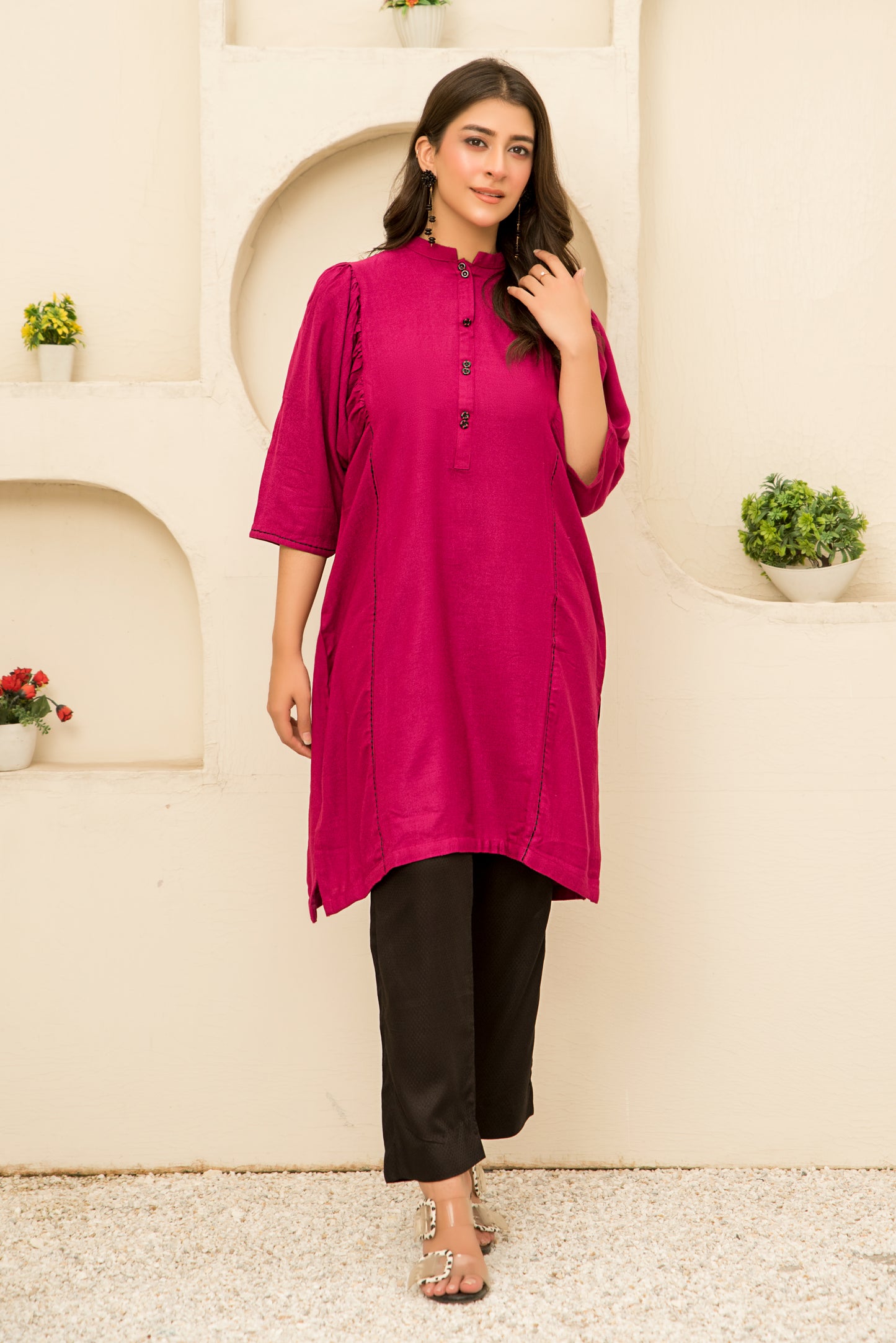 Women Solid Shirt - LDS1003