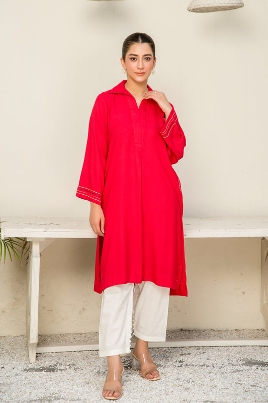 Women Solid Shirt - LDS1004