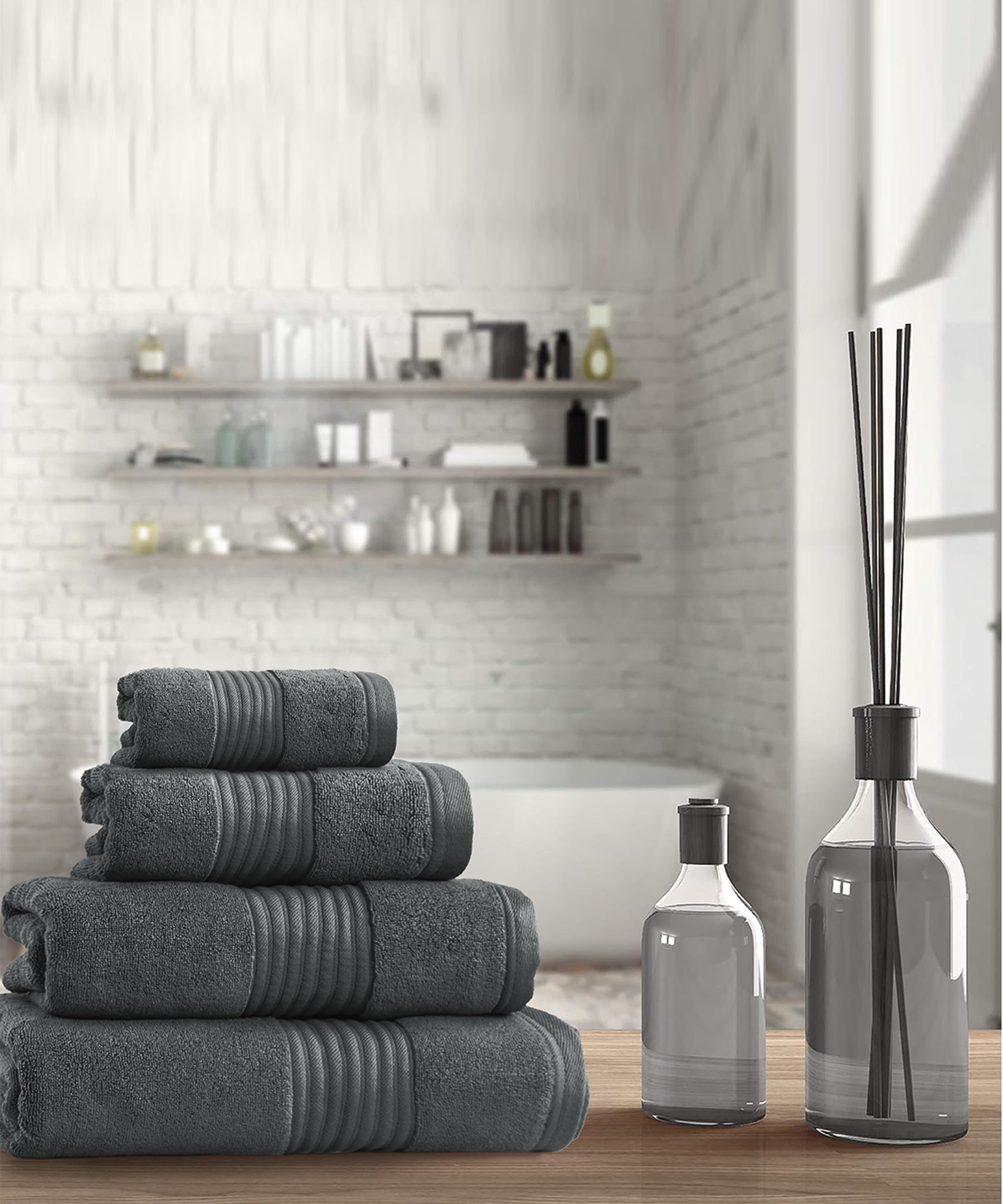 3PC Towel Set Grey - WIN25