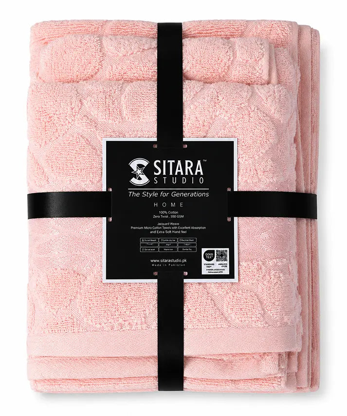 Jacquard Towel - Pink