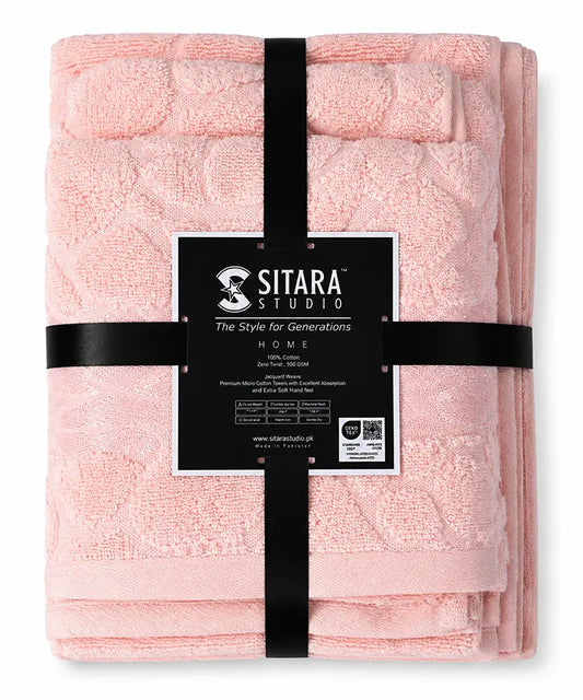 Jacquard Towel - Pink