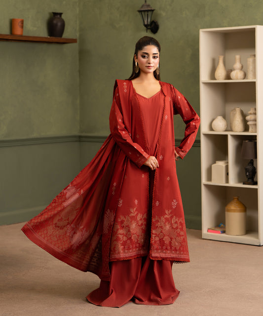 Women Jacquard 3 Piece Suit - JCQ005