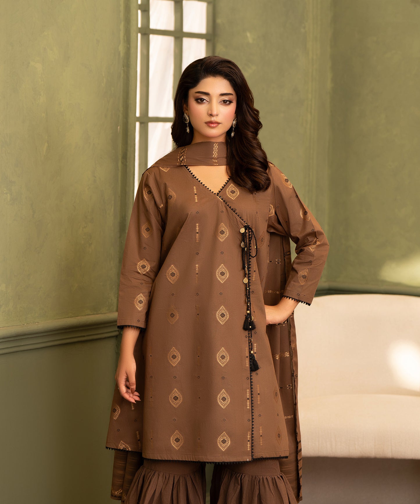 Women Jacquard 3 Piece Suit - JCQ006