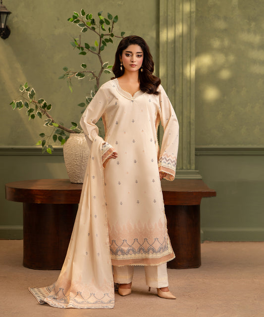 Women Jacquard 3 Piece Suit - JCQ007