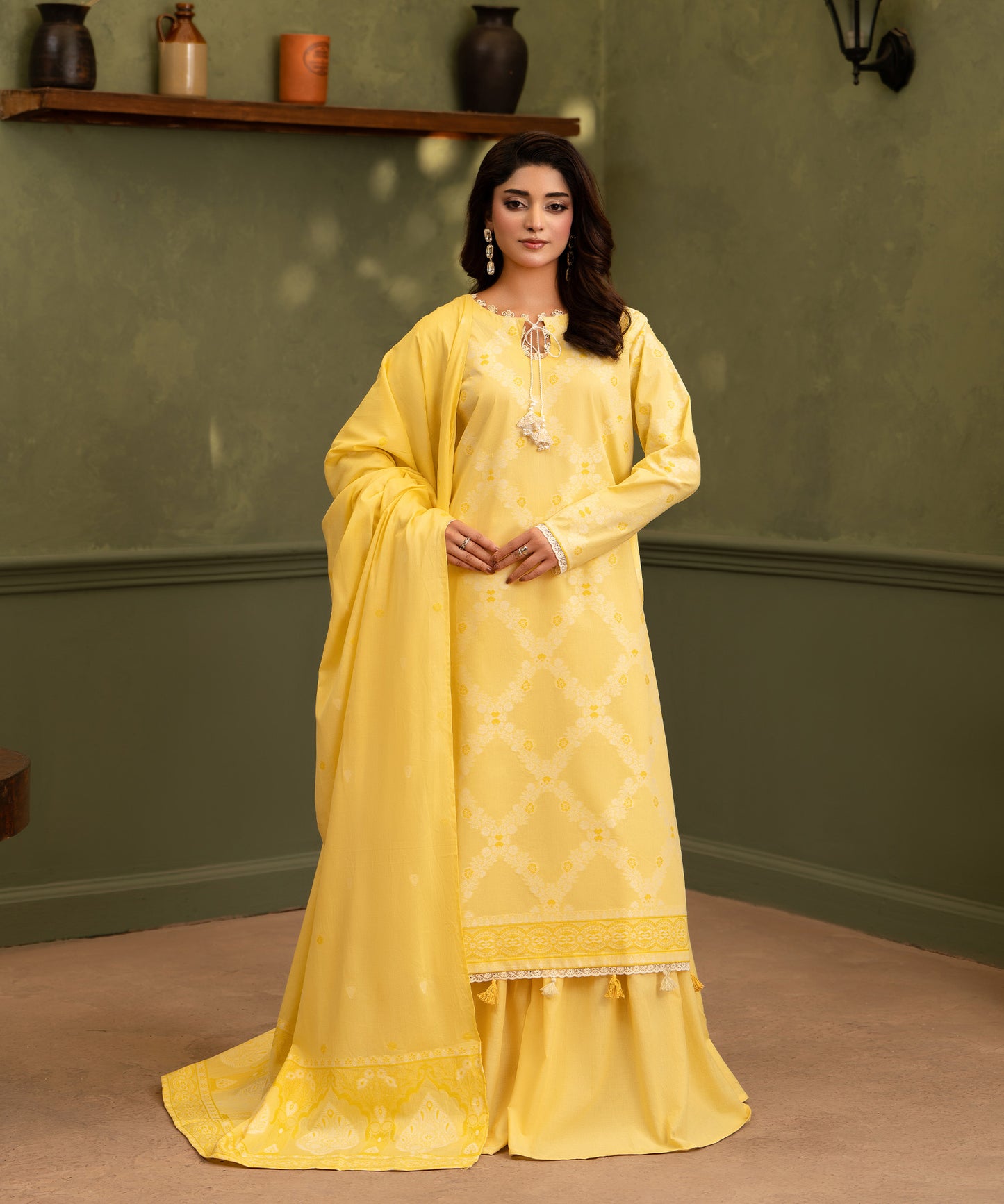 Women Jacquard 3 Piece Suit - JCQ009