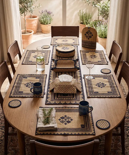 Ethnic Kitchen Accessories 8 Chair Set - DTS8S1 - Jute