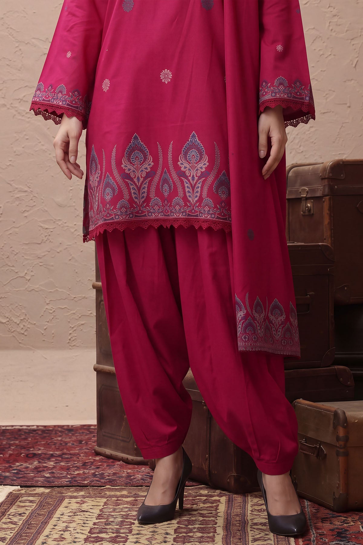 Women Jacquard 3 Piece Suit - JCQ022