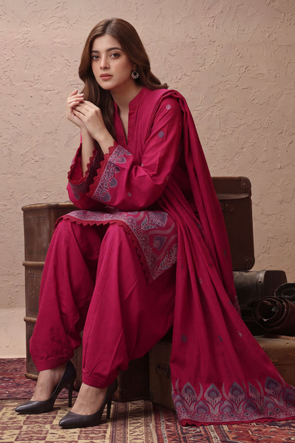 Women Jacquard 3 Piece Suit - JCQ022
