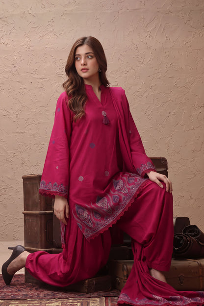 Women Jacquard 3 Piece Suit - JCQ022