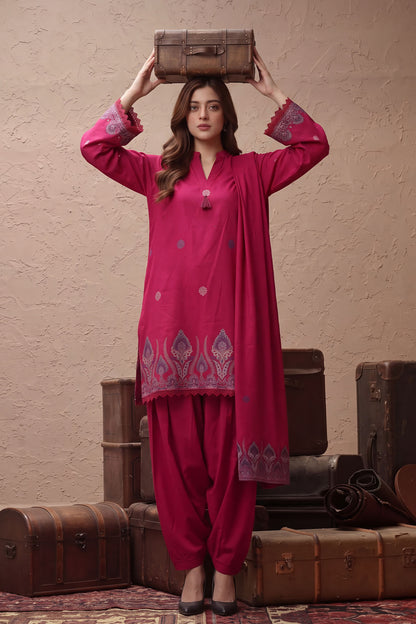 Women Jacquard 3 Piece Suit - JCQ022