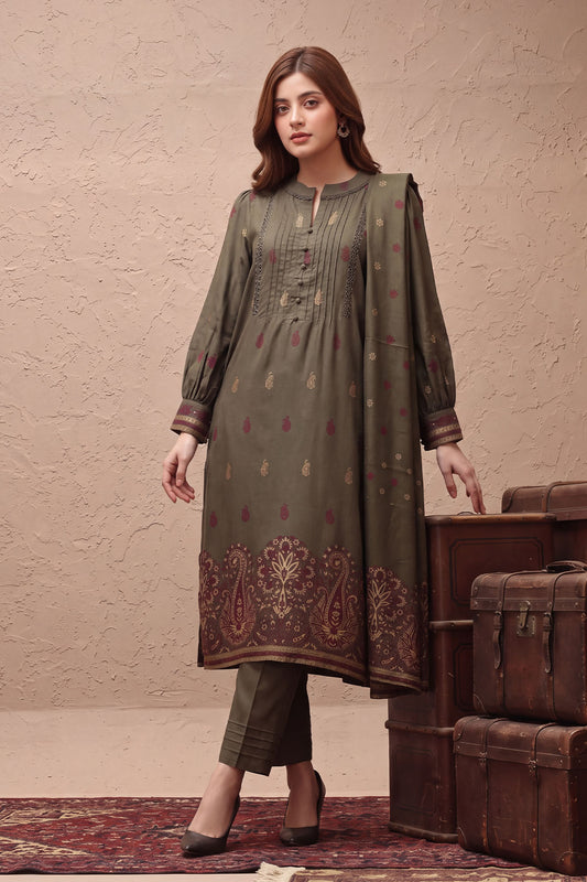 Women Jacquard 3 Piece Suit - JCQ023