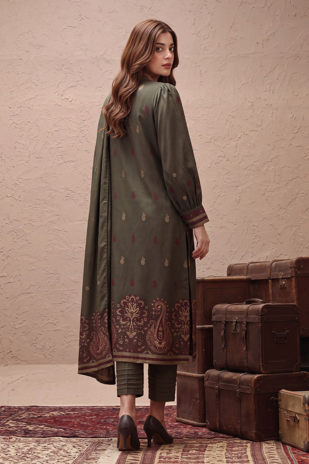Women Jacquard 3 Piece Suit - JCQ023