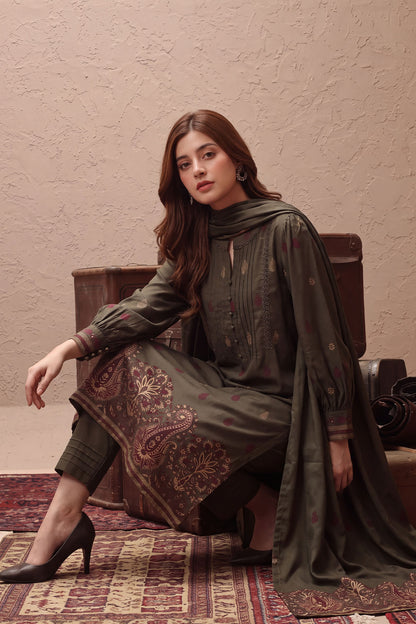 Women Jacquard 3 Piece Suit - JCQ023