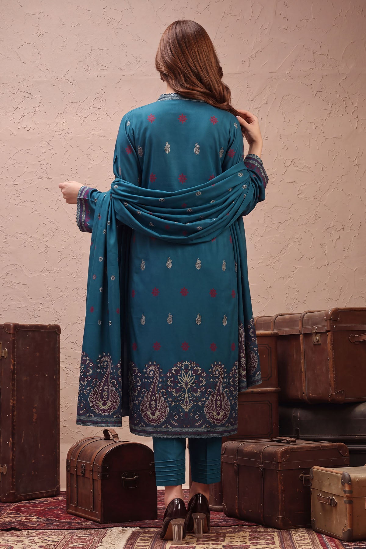 Women Jacquard 3 Piece Suit - JCQ024