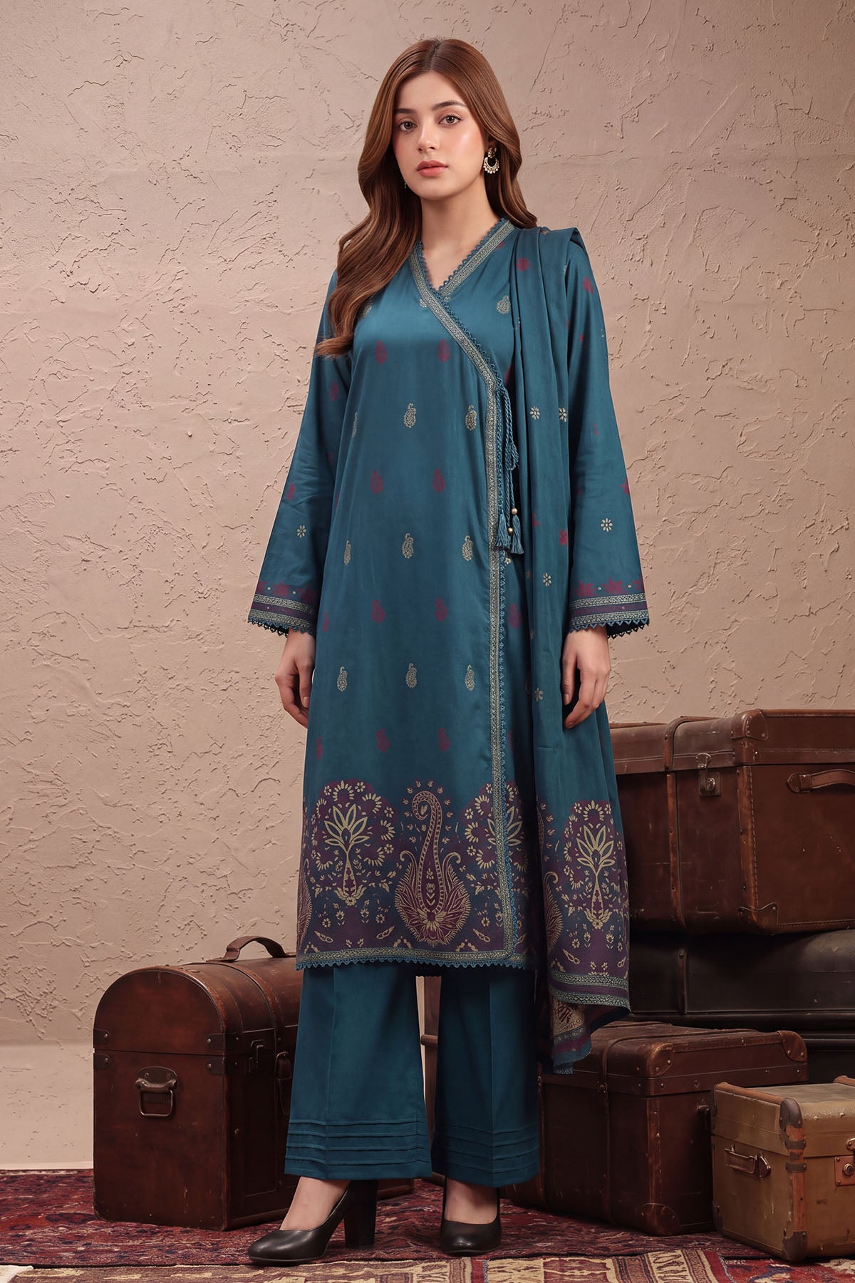 Women Jacquard 3 Piece Suit - JCQ024