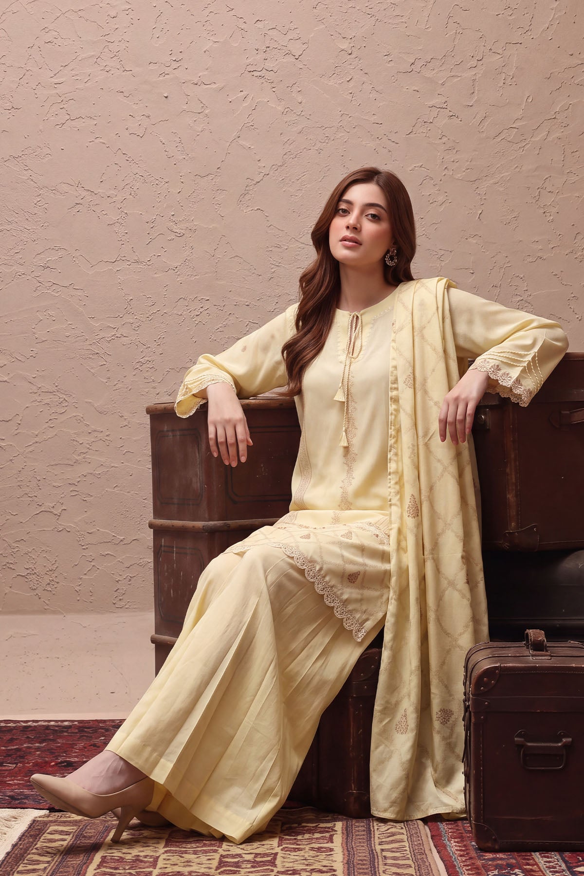 Women Jacquard 3 Piece Suit - JCQ026