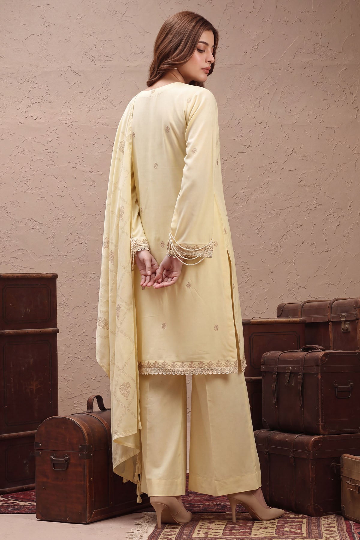 Women Jacquard 3 Piece Suit - JCQ026