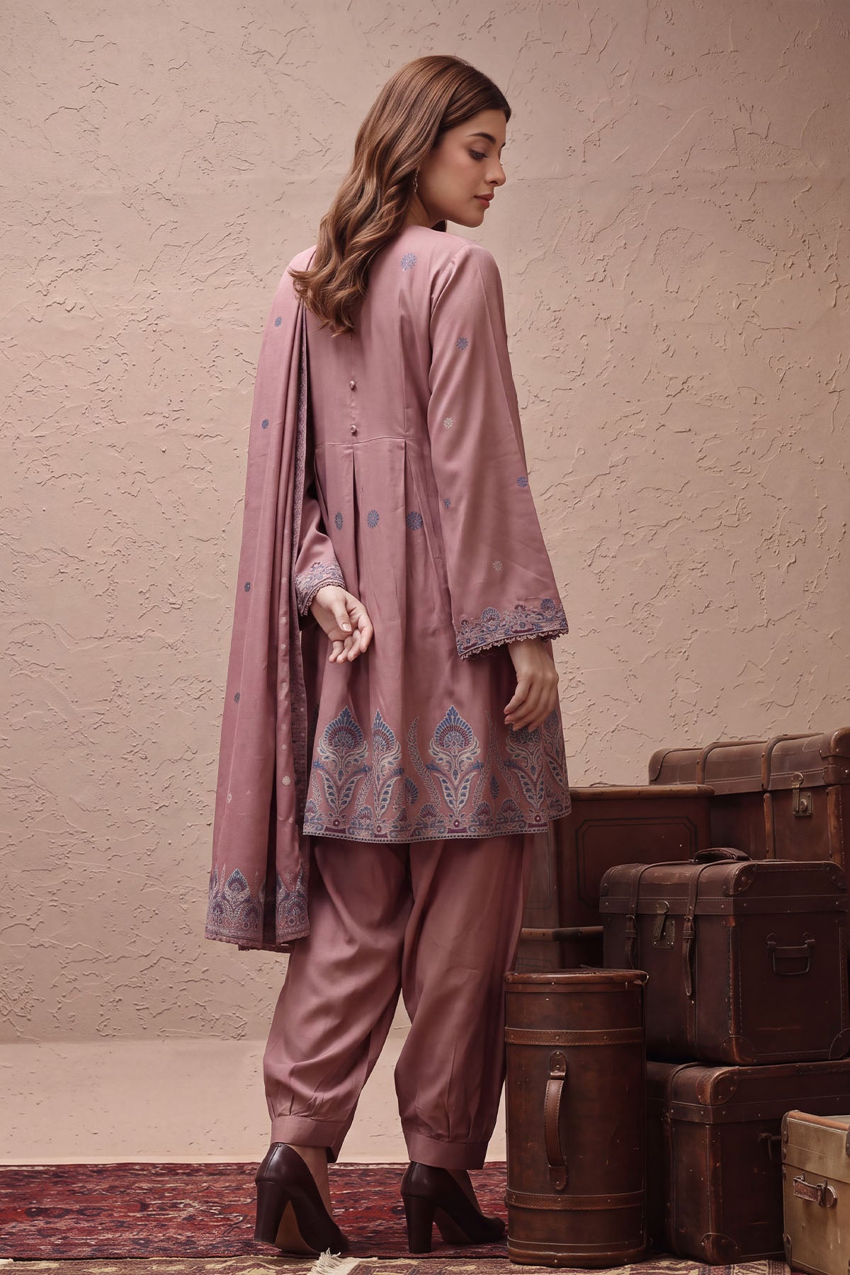 Women Jacquard 3 Piece Suit - JCQ028