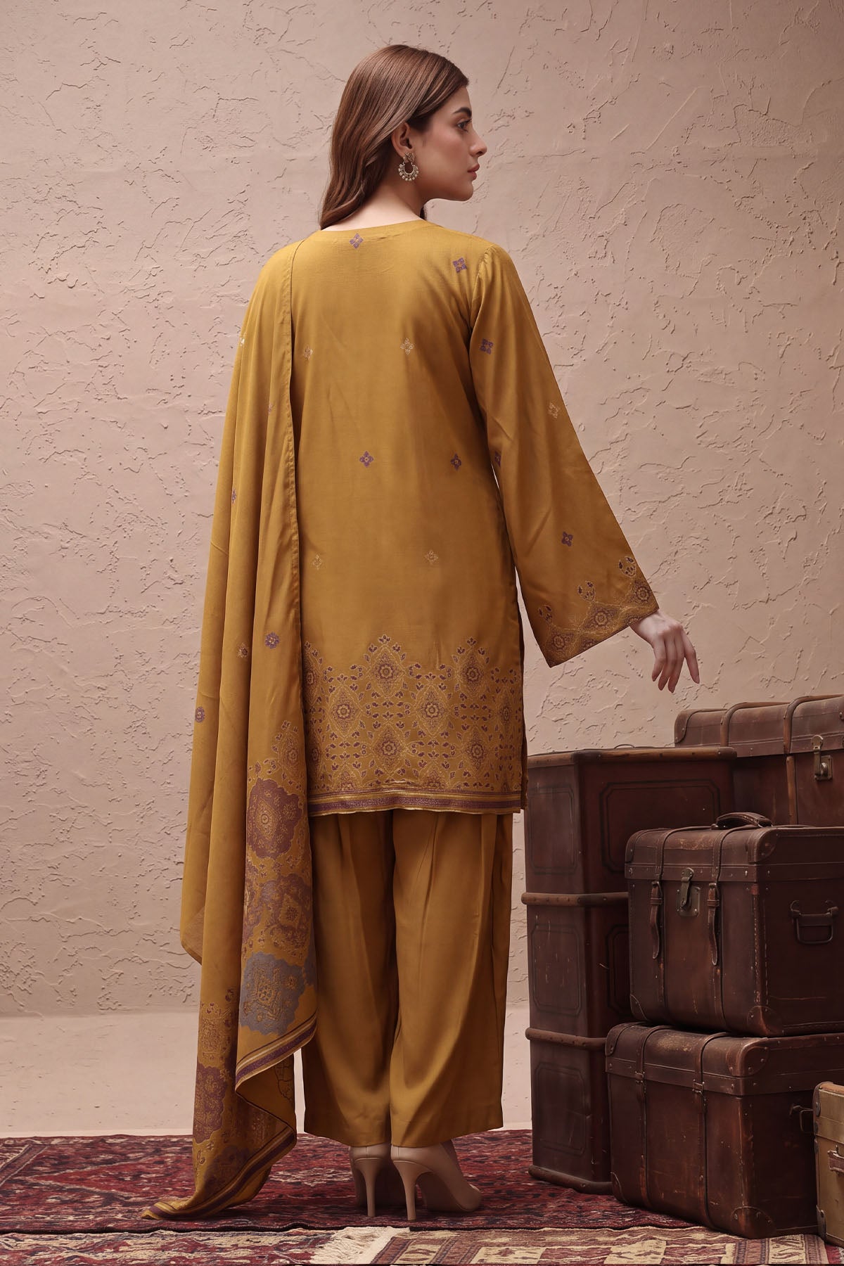 Women Jacquard 3 Piece Suit - JCQ029
